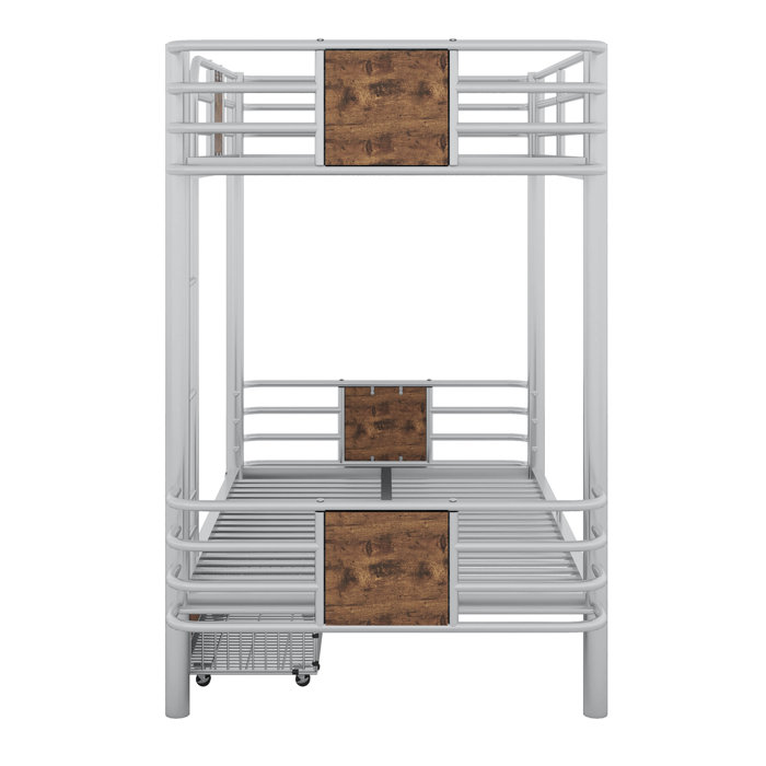 Mason & Marbles Adiel Kids Twin XL Over Twin XL Bunk Bed with Drawers